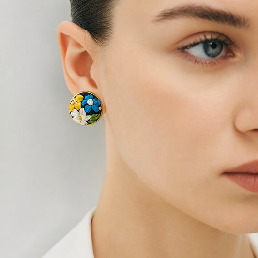 Blue Meadow - Stud Earrings