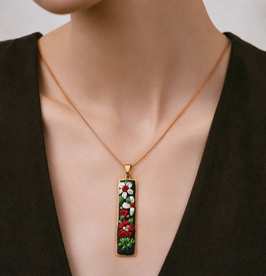 Flower Garden - Gold Pendant
