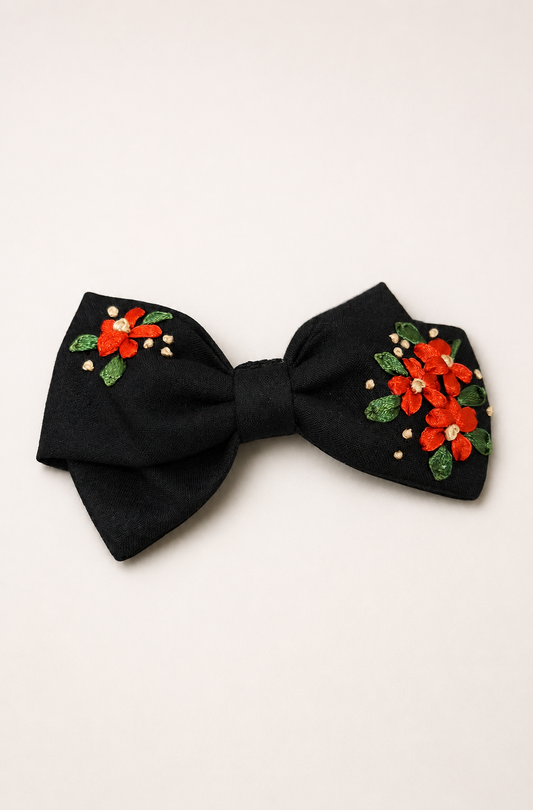Scarlet Bloom - Bow Pin