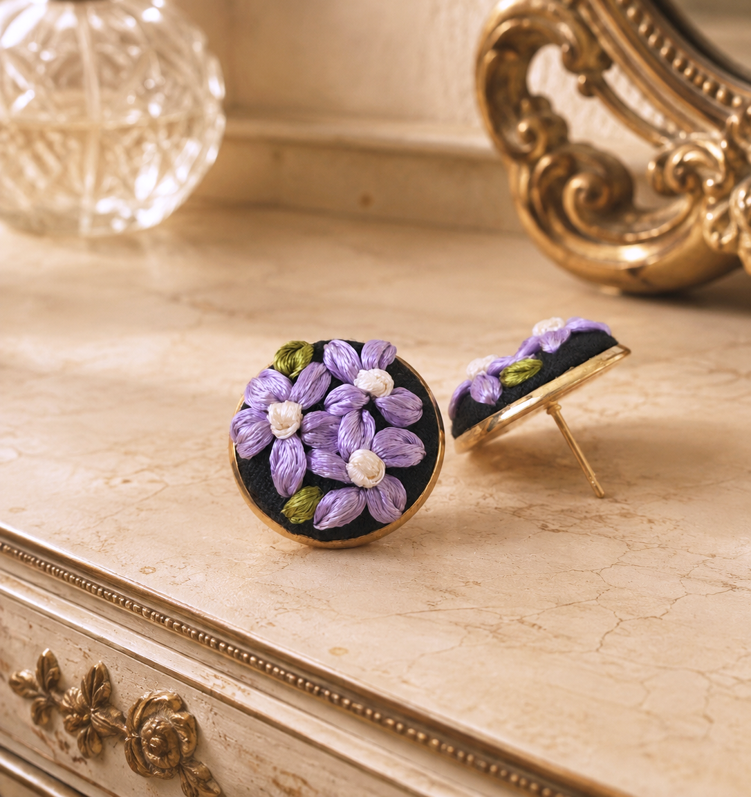 Lavender Vine - Stud Earrings