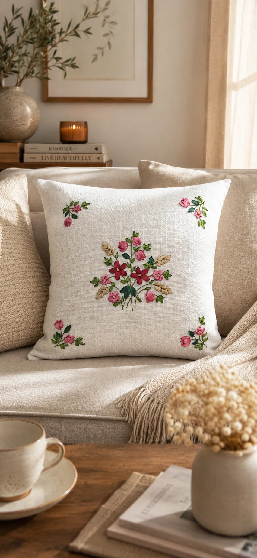 Ribbon Art Cushions