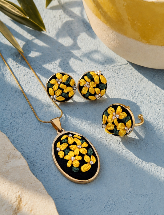 Sunshine Bloom - Gold Jewelry Set