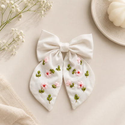 Blush Blossom - Hair Bow Clip