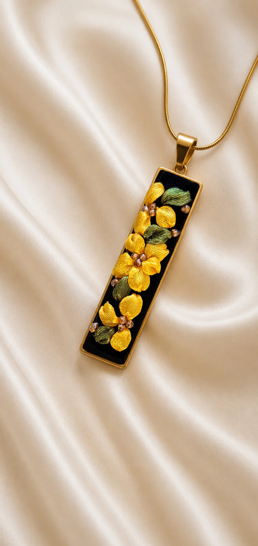 Yellow Blossom - Gold Pendant