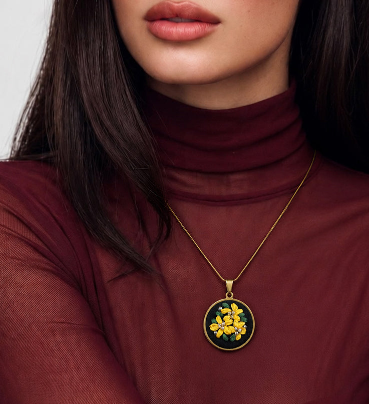 Sunshine Bloom - Gold Pendant