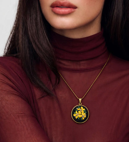 Sunshine Bloom - Gold Pendant