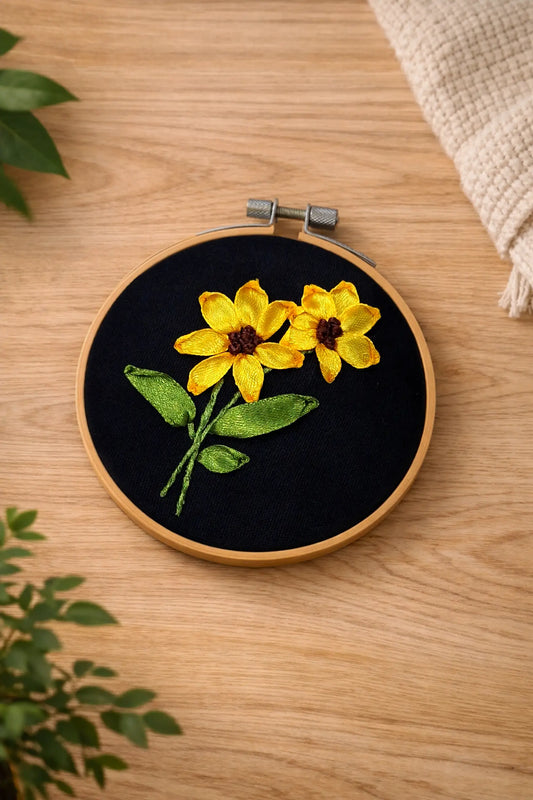 Midnight Sunflower – 4” Hoop