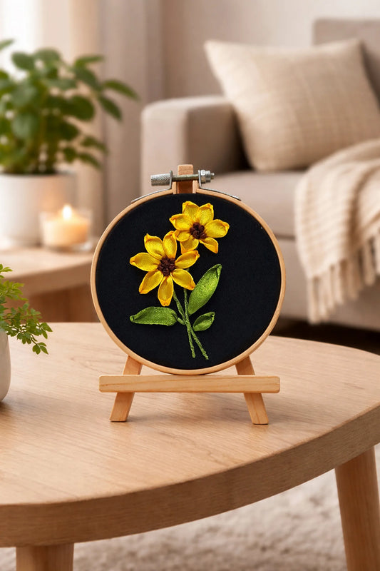 Midnight Sunflower – 4” Hoop