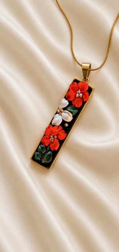 Flower Garden - Gold Pendant