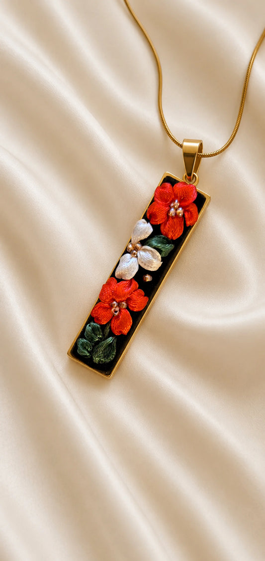 Flower Garden - Gold Pendant