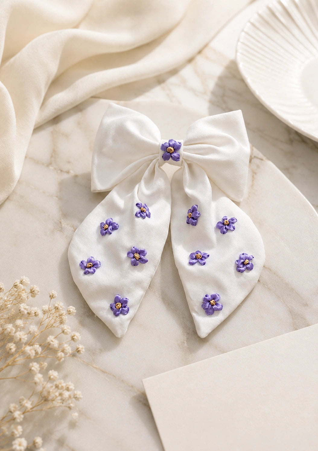 Lavender Blossom - Hair Bow Clip