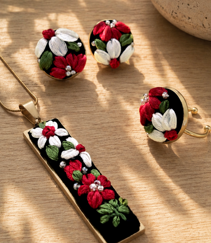 Flower Garden - Gold Jewelry Set