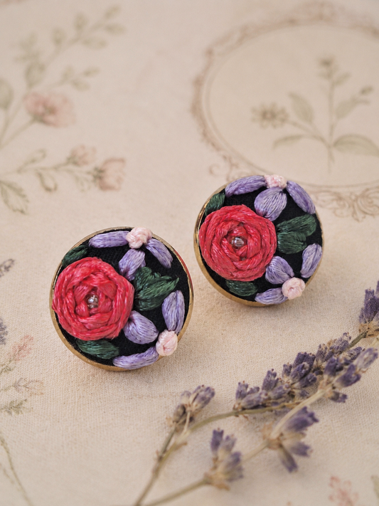 Lavender Bloom - Stud Earrings
