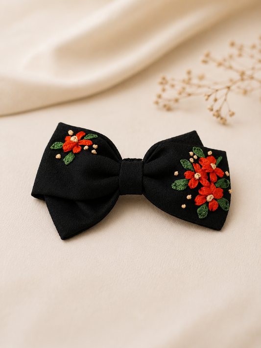 Scarlet Bloom - Bow Pin