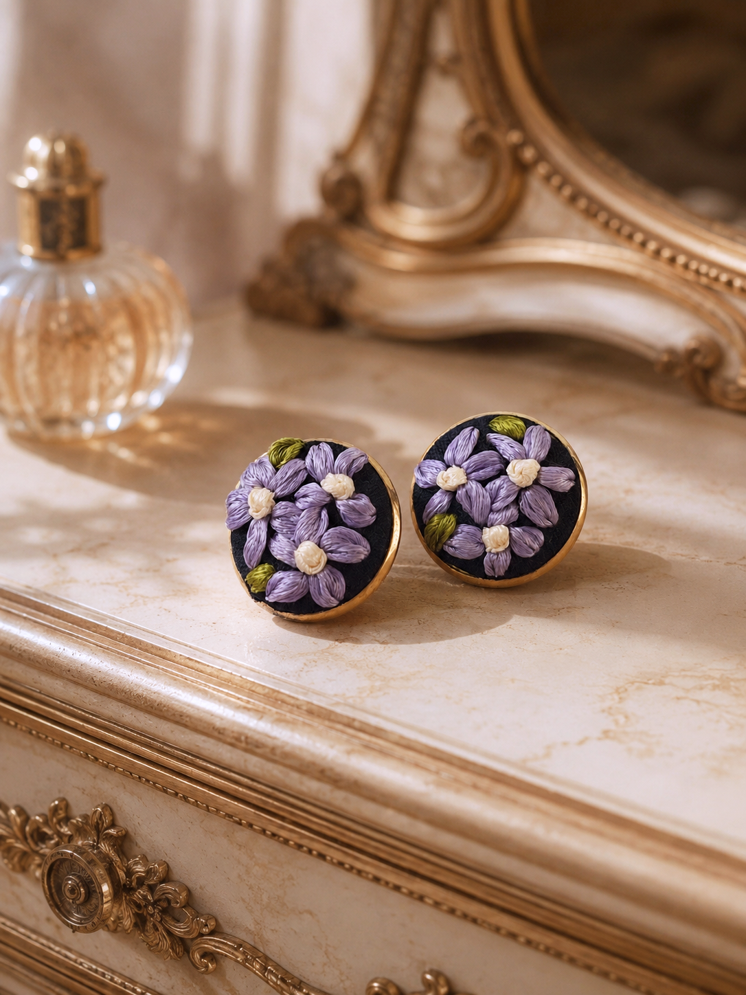 Lavender Vine - Stud Earrings