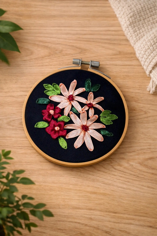 Peach Floral – 4” Hoop