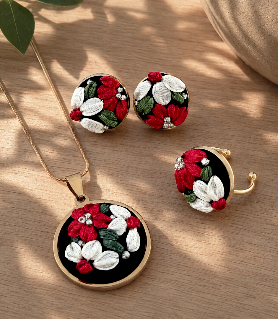 Flower Garden - Gold Jewelry Set
