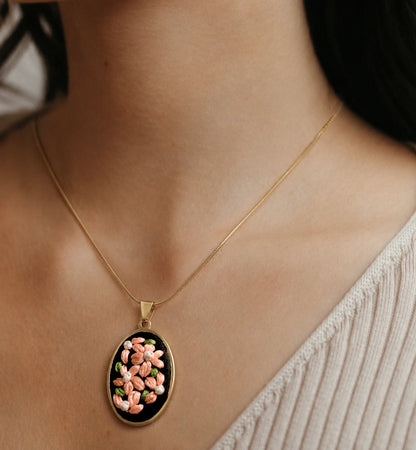 Peach Petals - Gold Jewelry Set