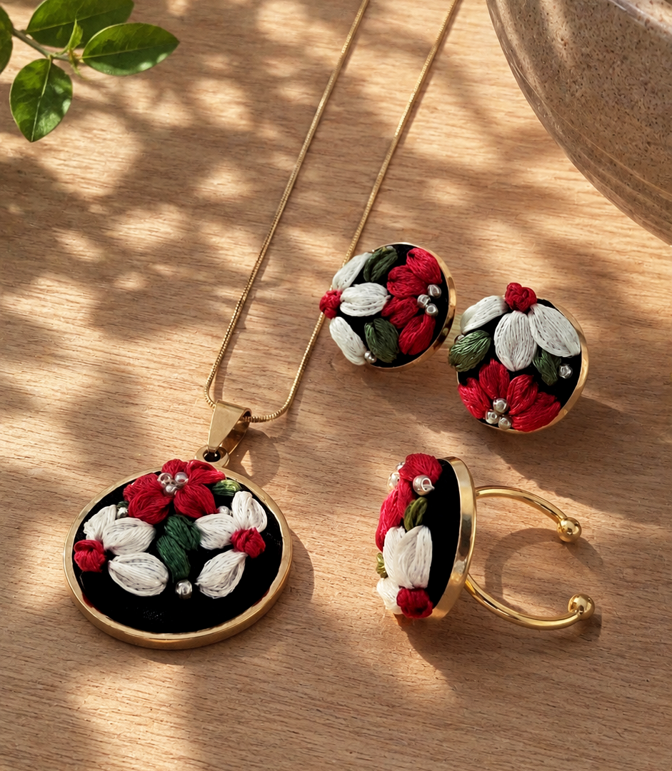 Flower Garden - Gold Jewelry Set