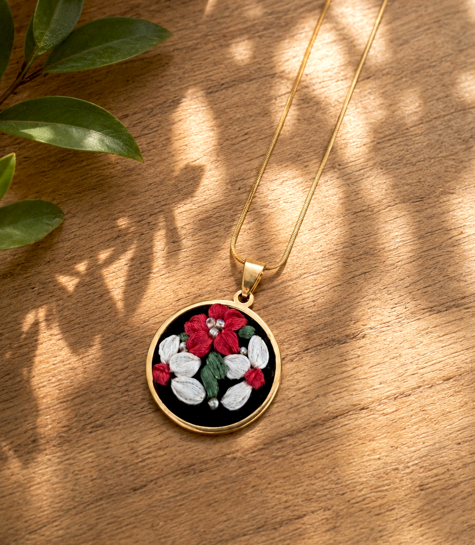 Flower Garden - Gold Pendant