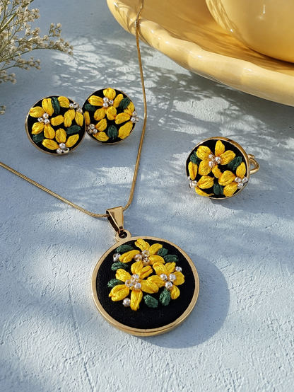 Sunshine Bloom - Gold Jewelry Set