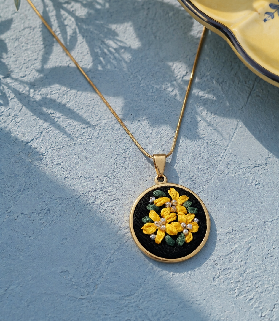 Sunshine Bloom - Gold Pendant
