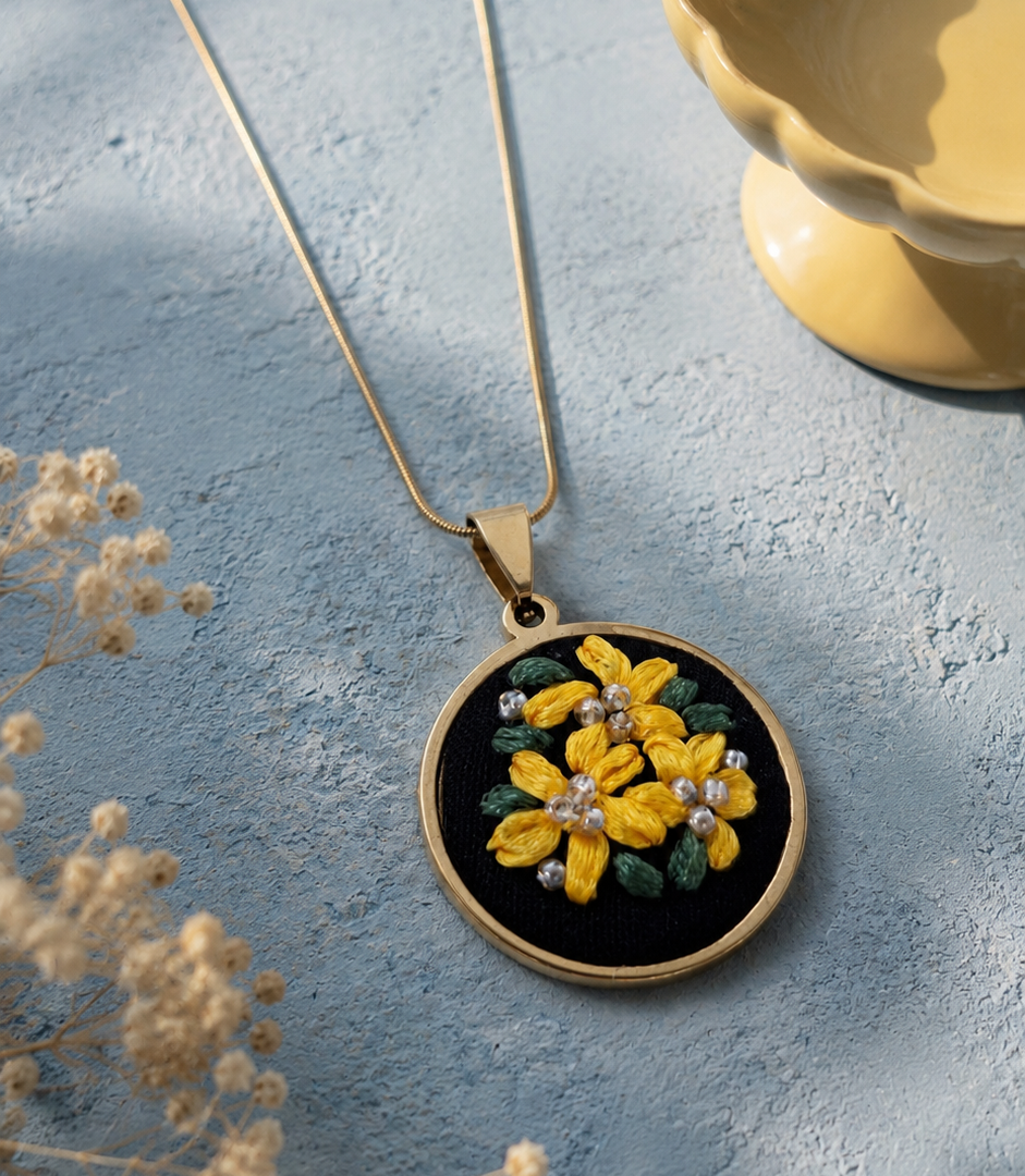 Sunshine Bloom - Gold Pendant