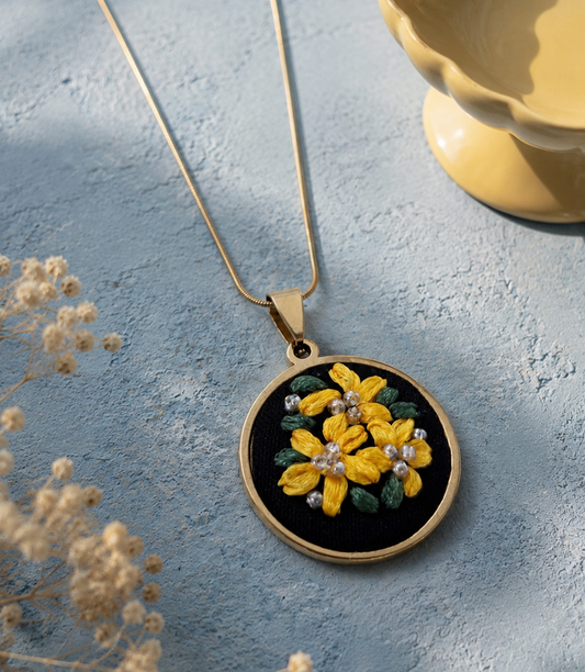 Sunshine Bloom - Gold Pendant