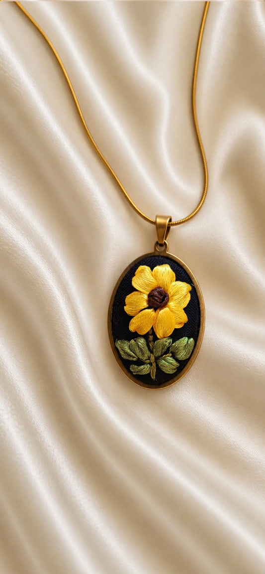 Sunflower - Gold Pendant