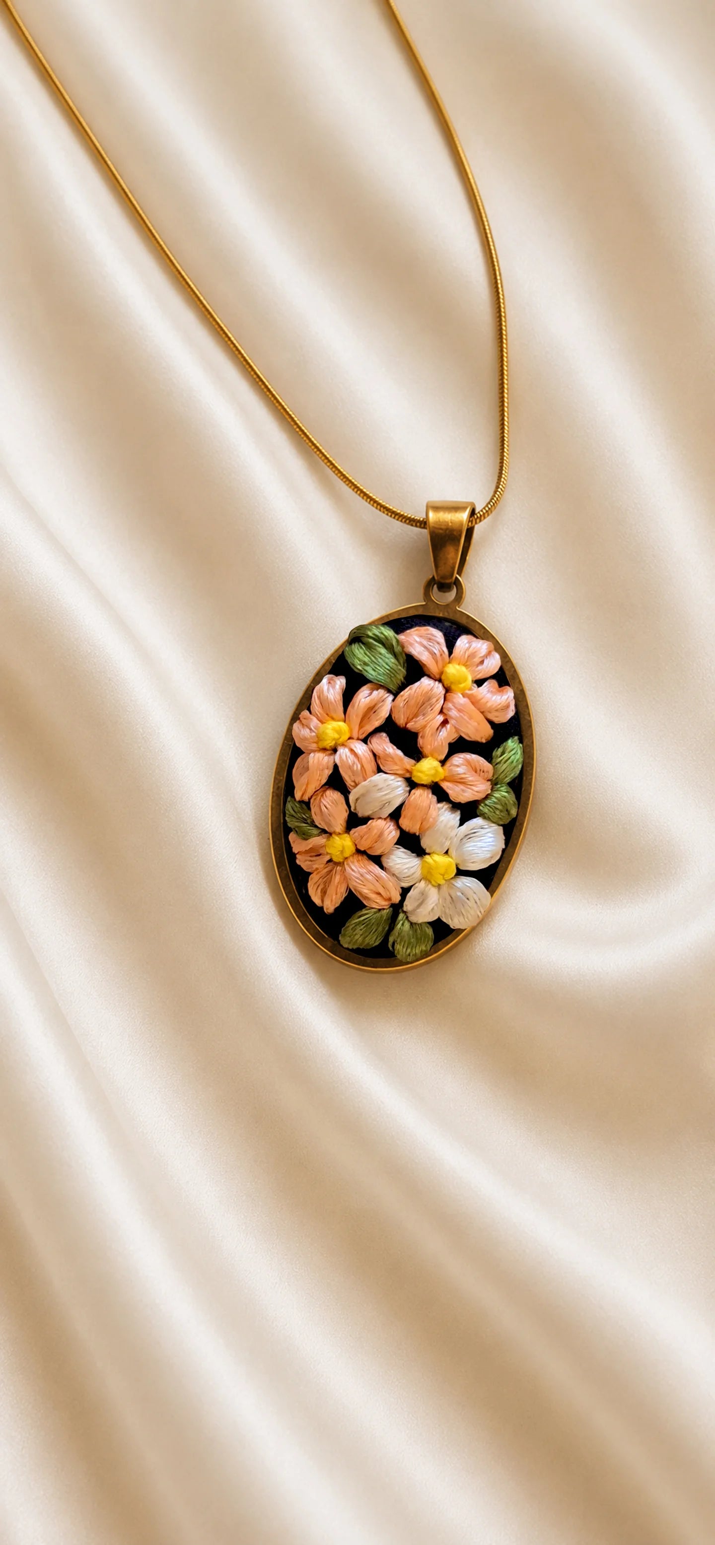 Blush Blossom - Gold Pendant