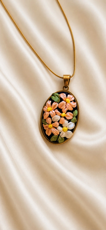 Blush Blossom - Gold Pendant