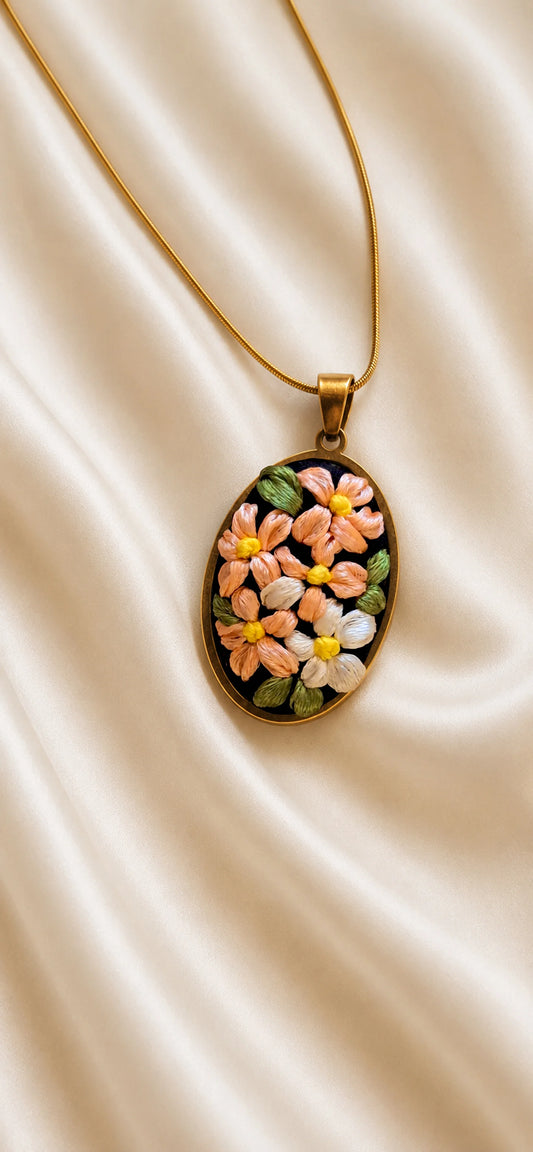 Blush Blossom - Gold Pendant